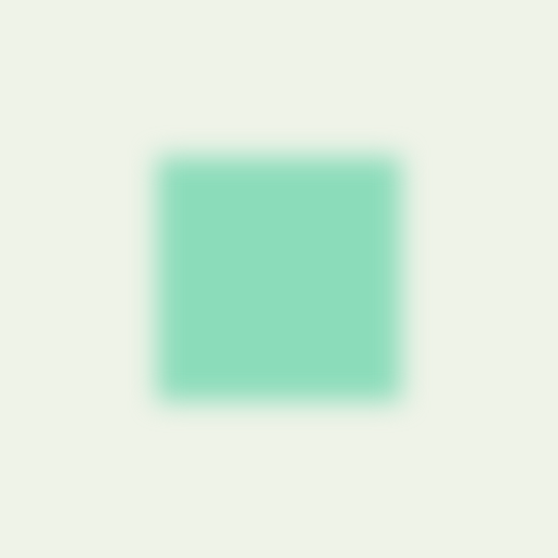 Outer feather softens a mint square. Canvas uses an approximate blur; official Rive WebGL rendering differs.